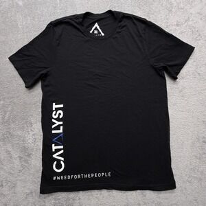 Catalyst Shirt Mens XL Black #WeedForThePeople Cannabis Graphic Tee T-Shirt